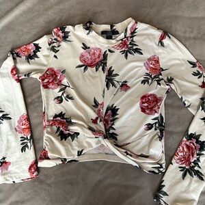 Flower long sleeve top